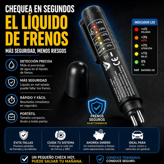 BrakeGuard™ Detector Inteligente para Líquido de Frenos