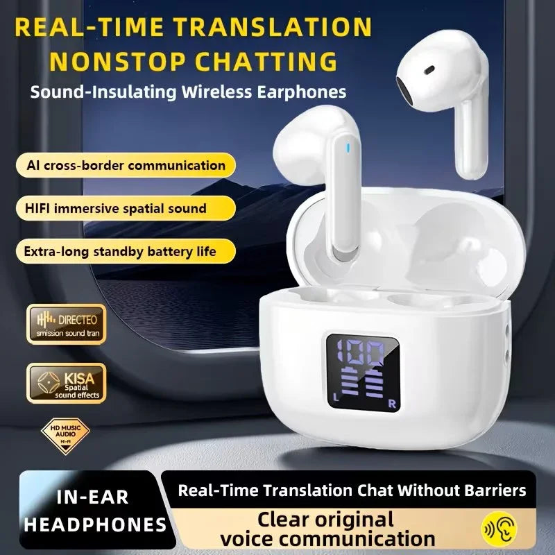 Audífonos Inalámbricos IA Traducción en 144 Idiomas