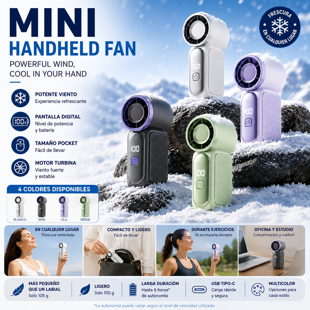 CoolJet™ Ventilador Turbo Portátil