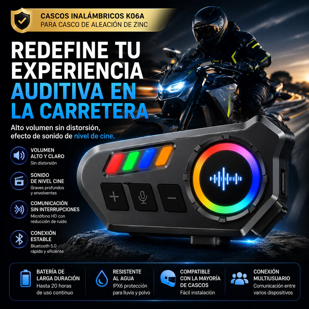 MotoSync™ | Conduce conectado sin soltar el manubrio