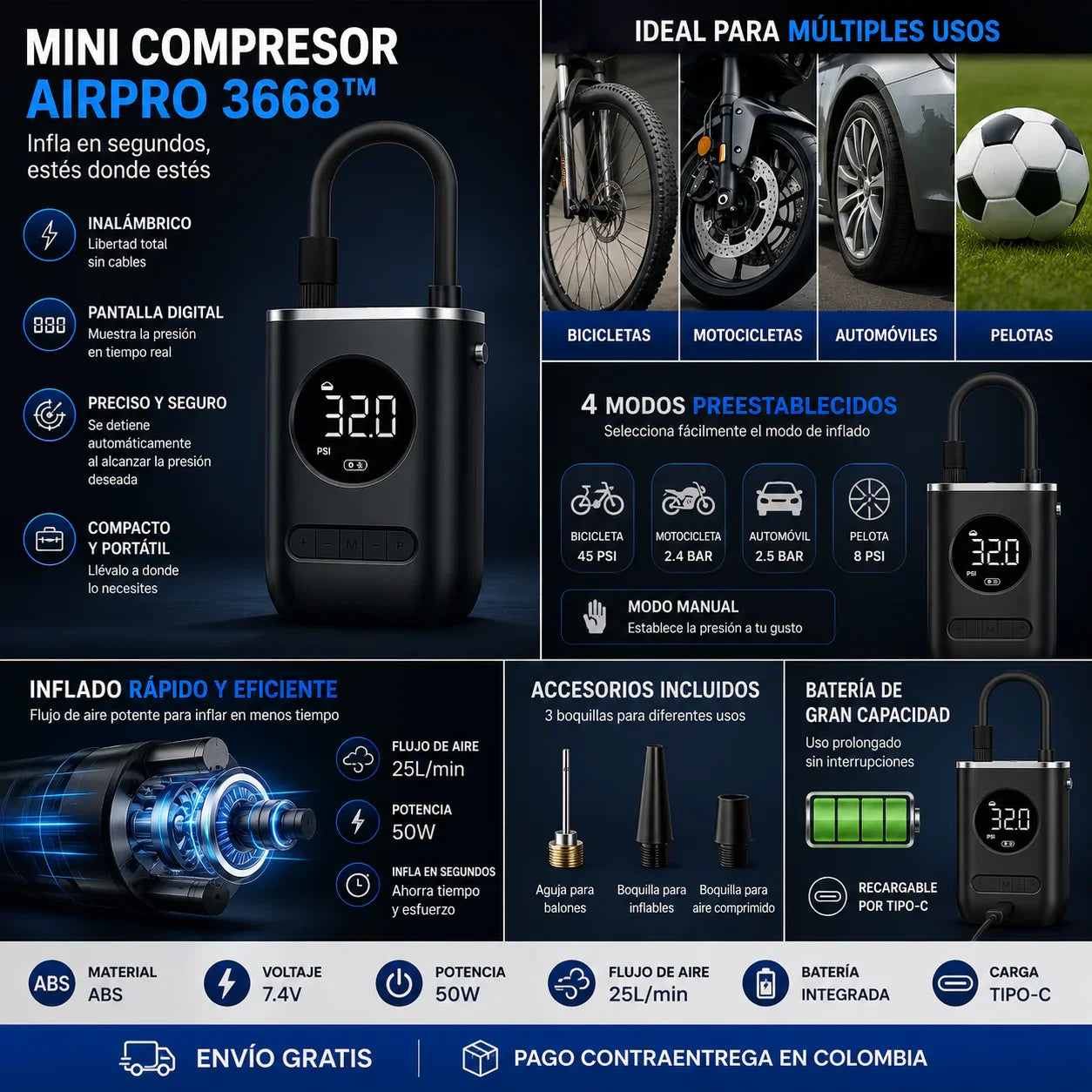Mini Compresor AirPro 3668™