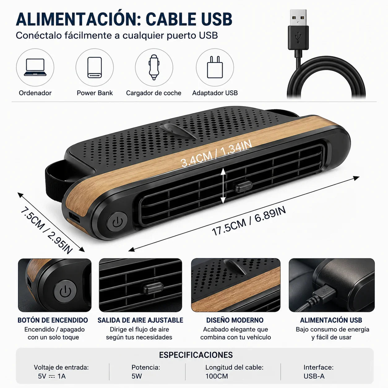 BackCool™ Ventilador Para Asiento Trasero