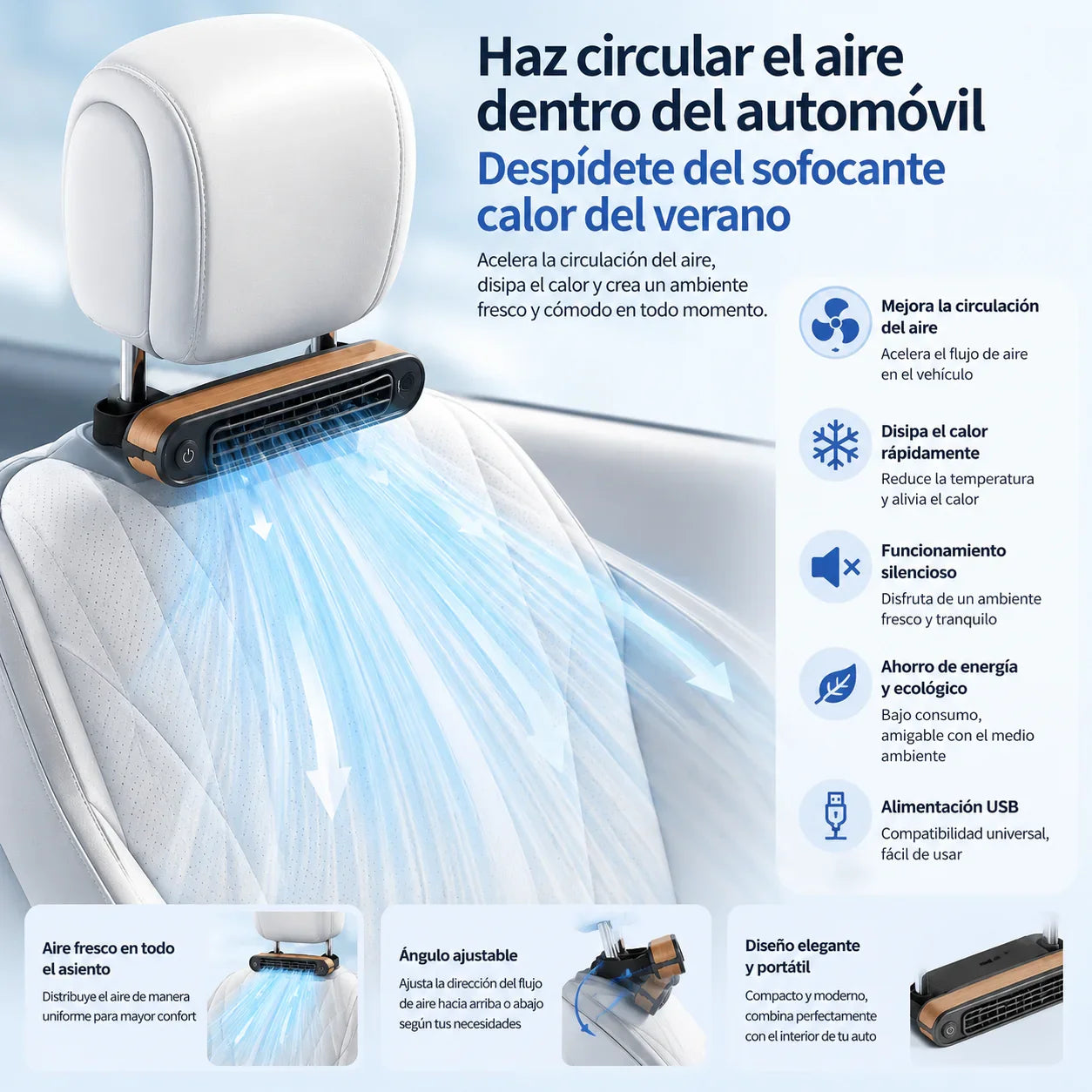 BackCool™ Ventilador Para Asiento Trasero