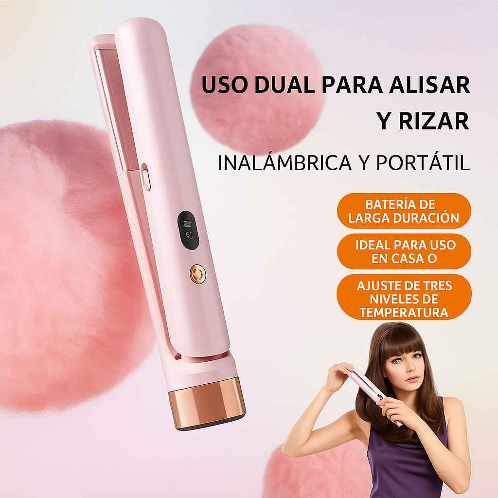 HairLuxe™ Plancha Inalámbrica Recargable