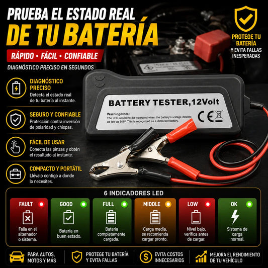 VoltGuard Pro™ Revisa tu batería en segundos