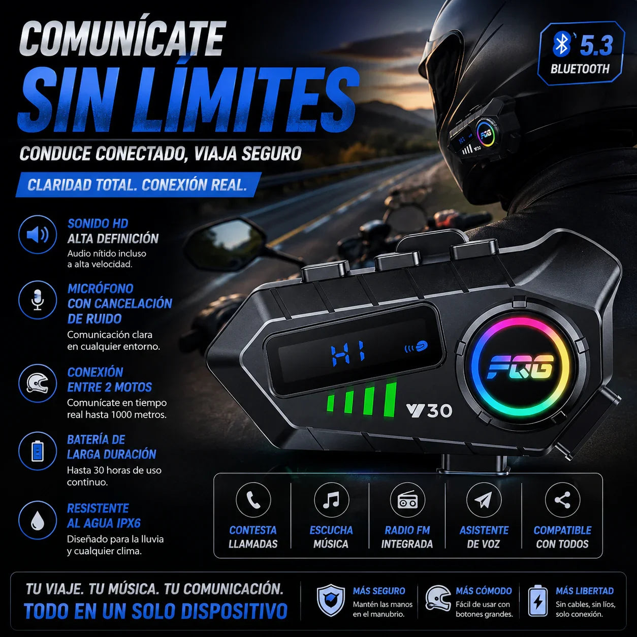 MotoLink™ Pro – Manos Libres Bluetooth