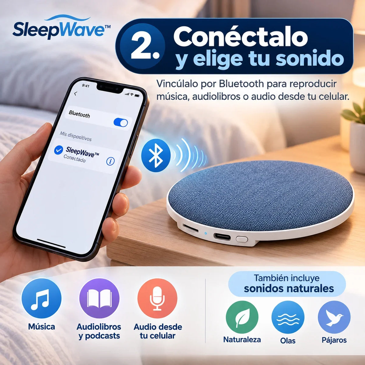 SleepWave™ Altavoz de Almohada Inteligente