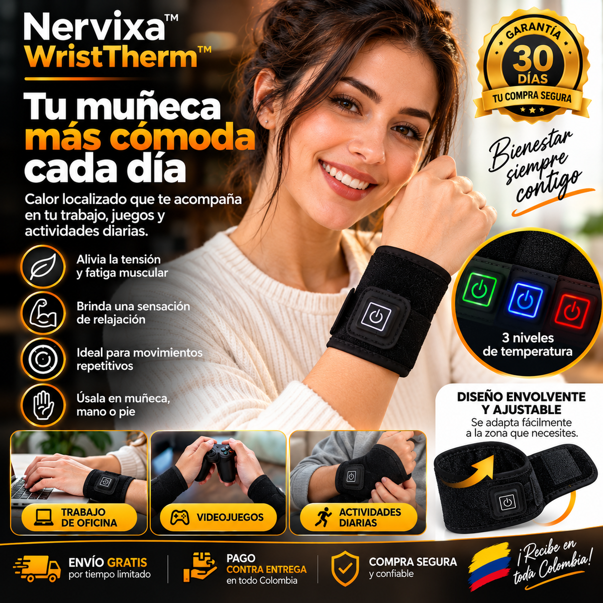 Nervixa™ WristTherm™ Muñequera Térmica