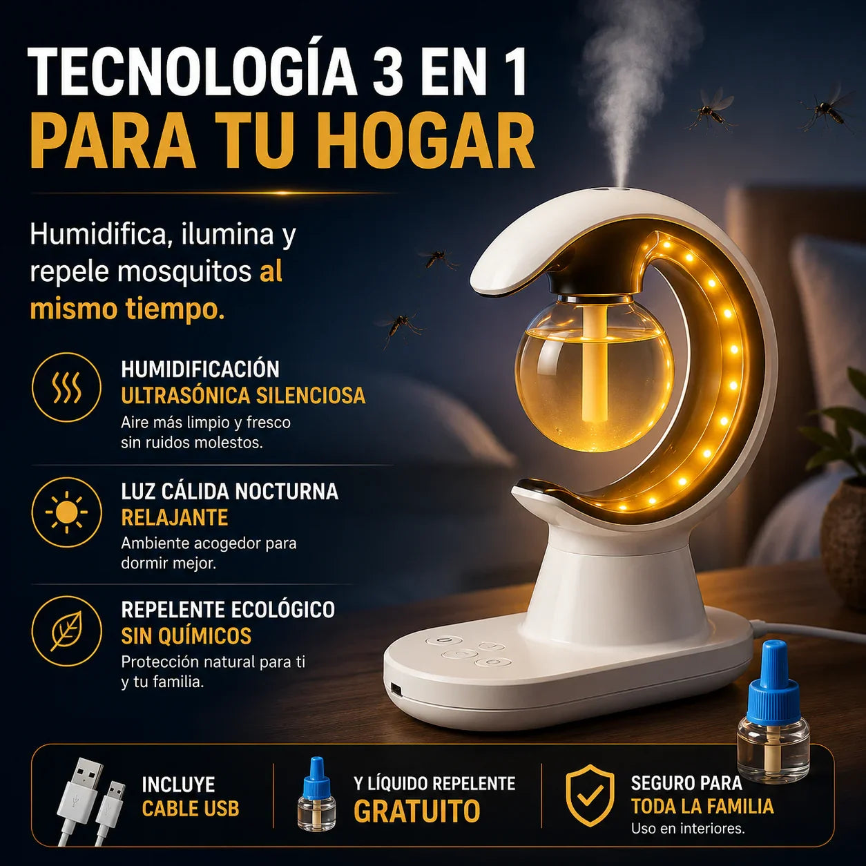 HumidiGuard™ Defensa Contra Mosquitos