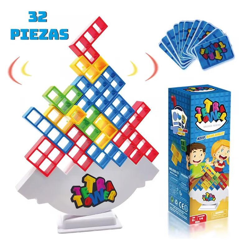 👨‍👨‍👧‍👦🎮TETRA TOWER®️ Juego De Equilibrio 32 PCS👨‍👨‍👧‍👦🎮 - SportFree