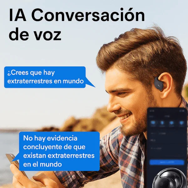 Audífonos Inalámbricos IA Traducción en 144 Idiomas