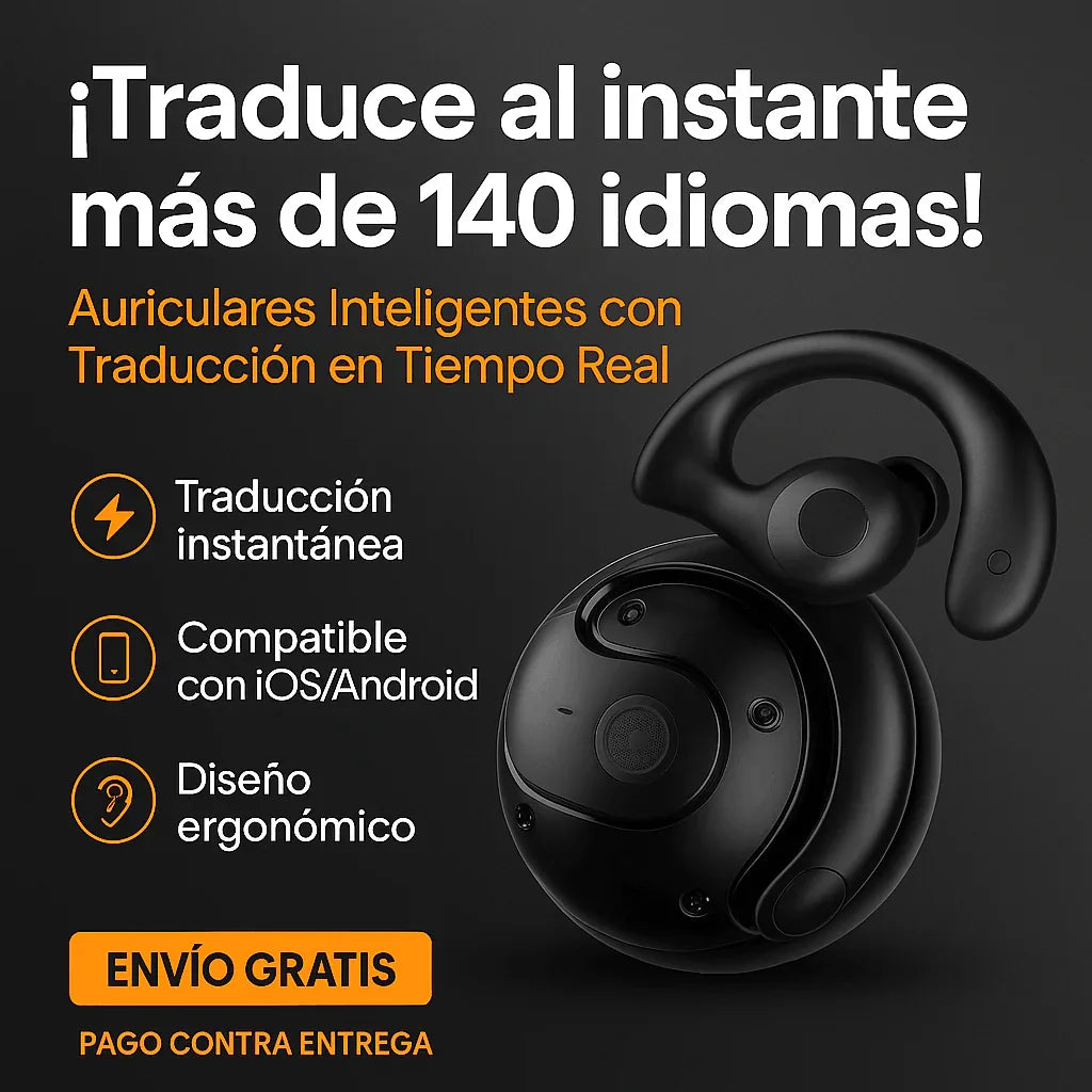 Audífonos Inalámbricos IA Traducción en 144 Idiomas
