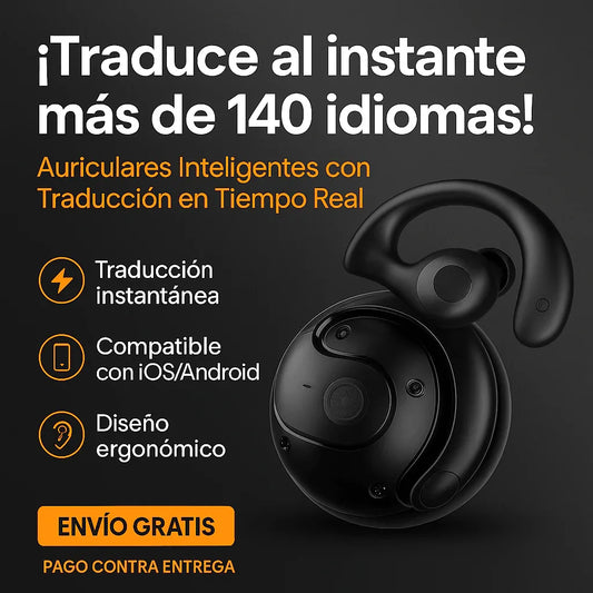 Audífonos Inalámbricos IA Traducción en 144 Idiomas
