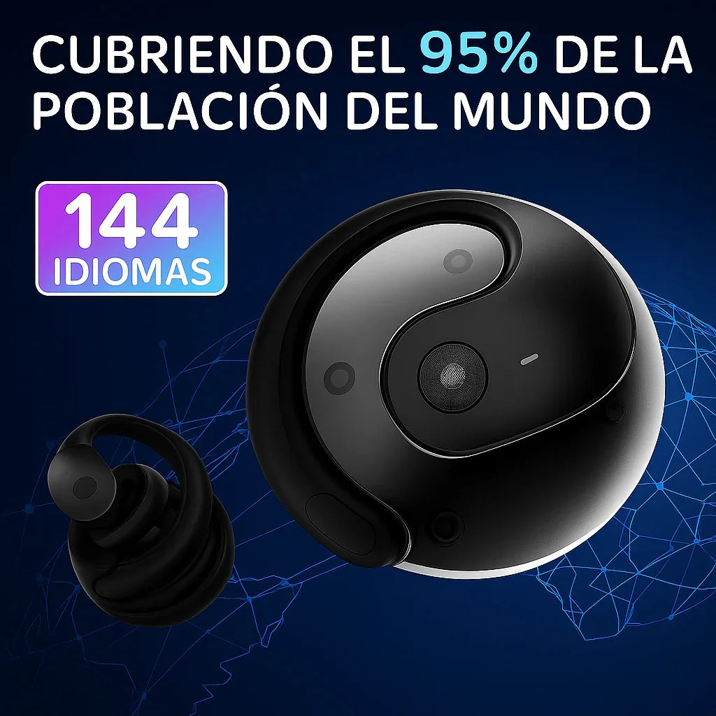Audífonos Inalámbricos IA Traducción en 144 Idiomas