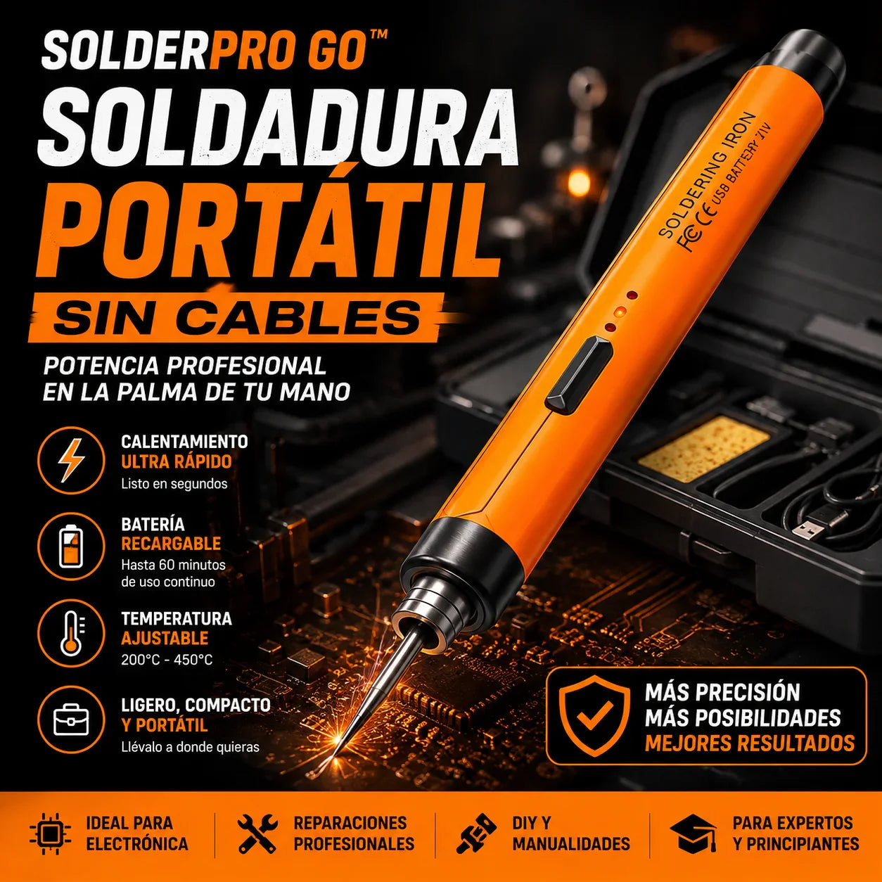 SolderPro Go™ | Soldadura Portátil Sin Cables