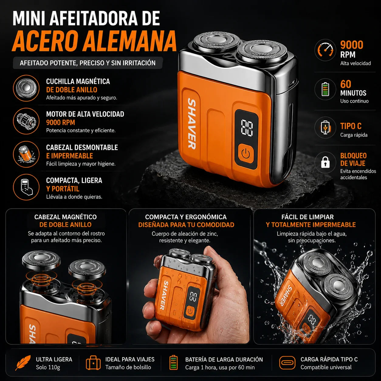 NanoShaver™ Pocket Pro 👉 Afeitado rápido en cualquier momento