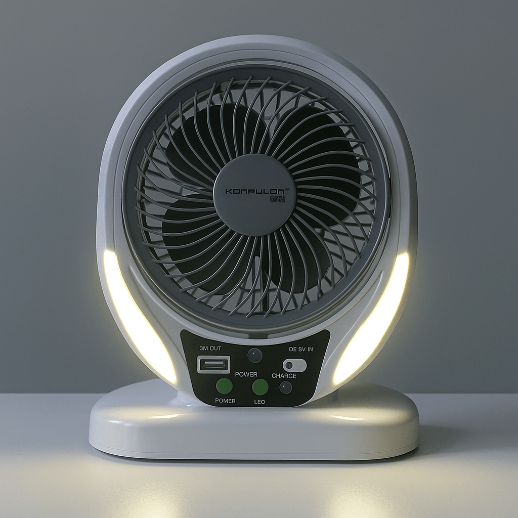 ECO Ventilador Recargable De Energía Solar + Bombilla Led - SportFree
