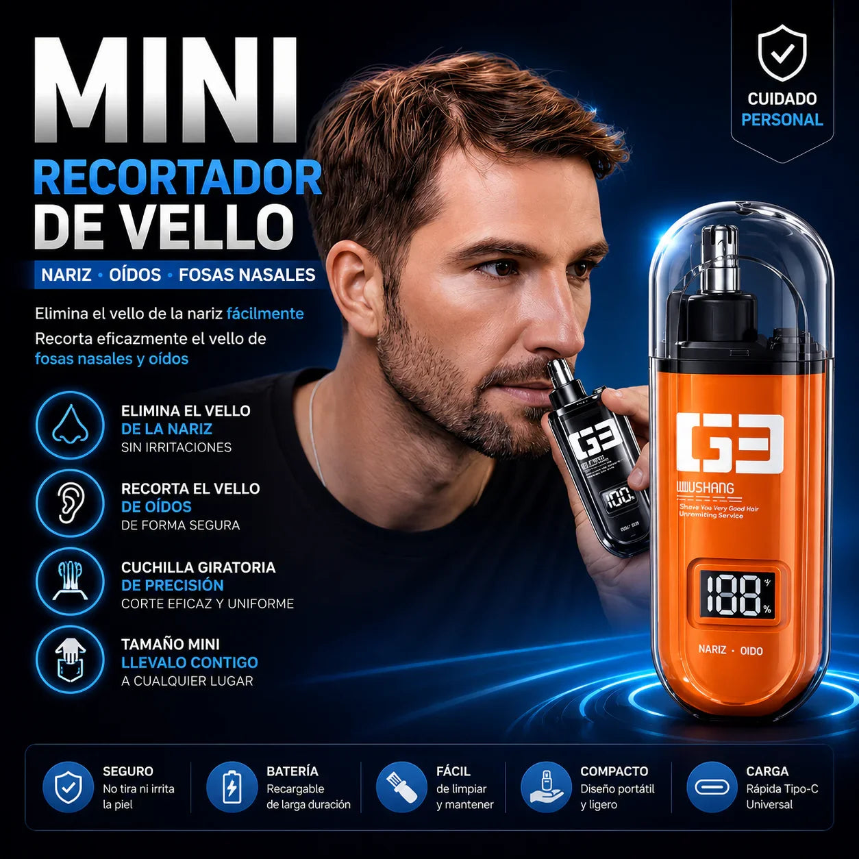 NosePro™ – Recortador De Vello Nasal